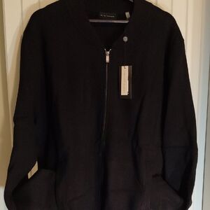 Elie Tahari Men's Black Zip-Up Sweater